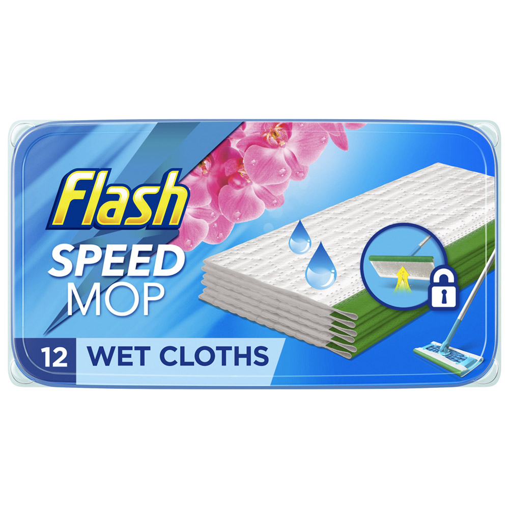 Flash Speedmop Wet Cloths Refill 12 Pack 12 Pack Image 1