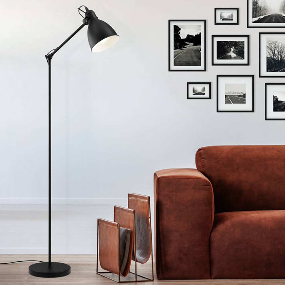 EGLO Priddy Black Adjustable Floor Lamp Image 2