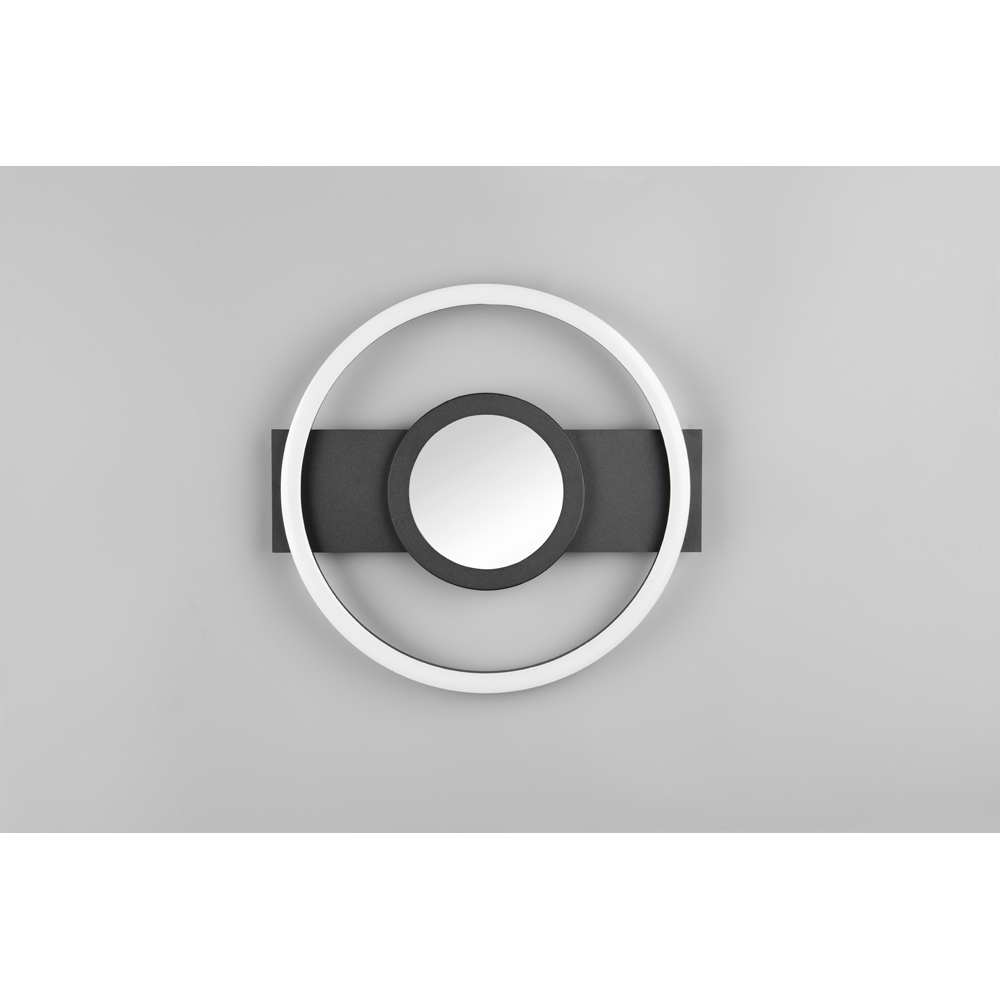 TRIO Wheeler Black Matt Integrated LED Ceiling Light Image 5