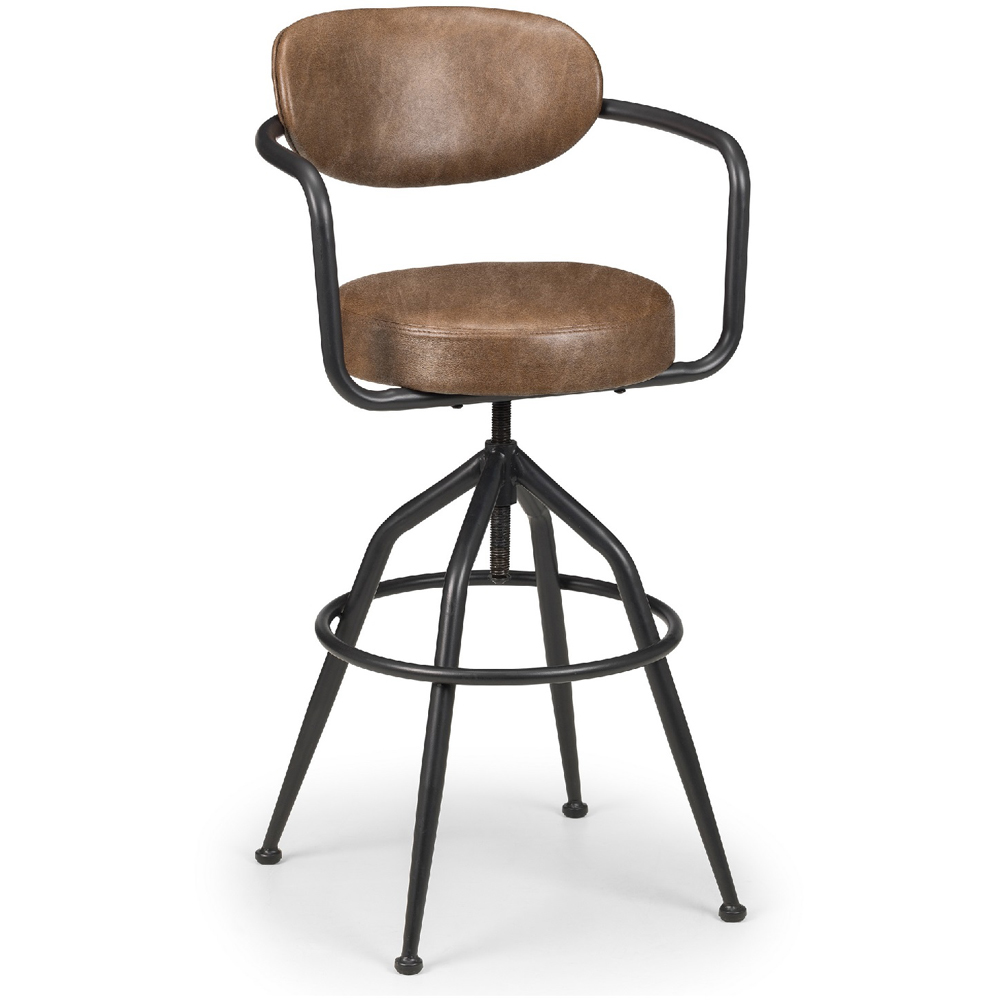 Julian Bowen Barbican Brown Bar Stool Image 2
