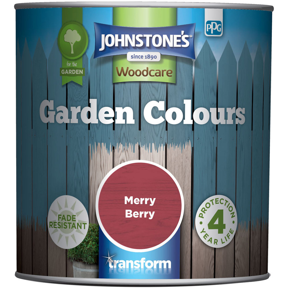 Johnstone's Woodcare Merry Berry Garden Colours Paint 1L Image 2