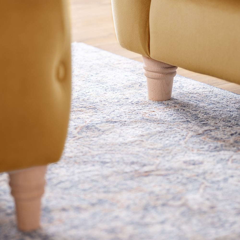 Elsie Chesterfield Ochre Plush Velvet Armchair Image 4