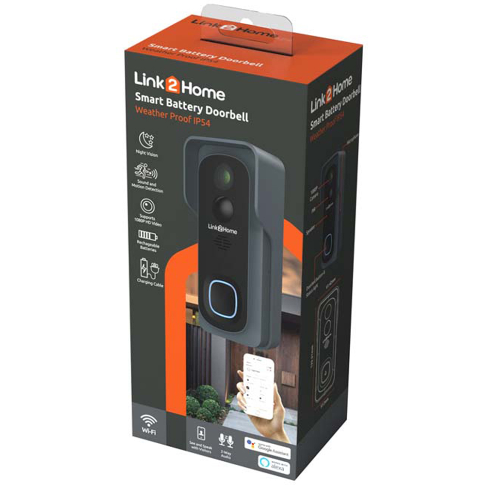 Link2Home Outdoor Wireless Smart Battery Doorbell with Wi-Fi Image 7