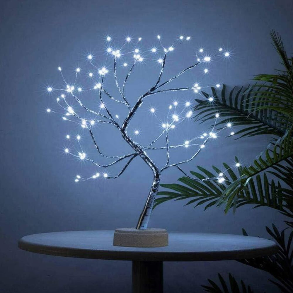 Shatchi Cool White LED Birch Twig Tree Lamp Image 1