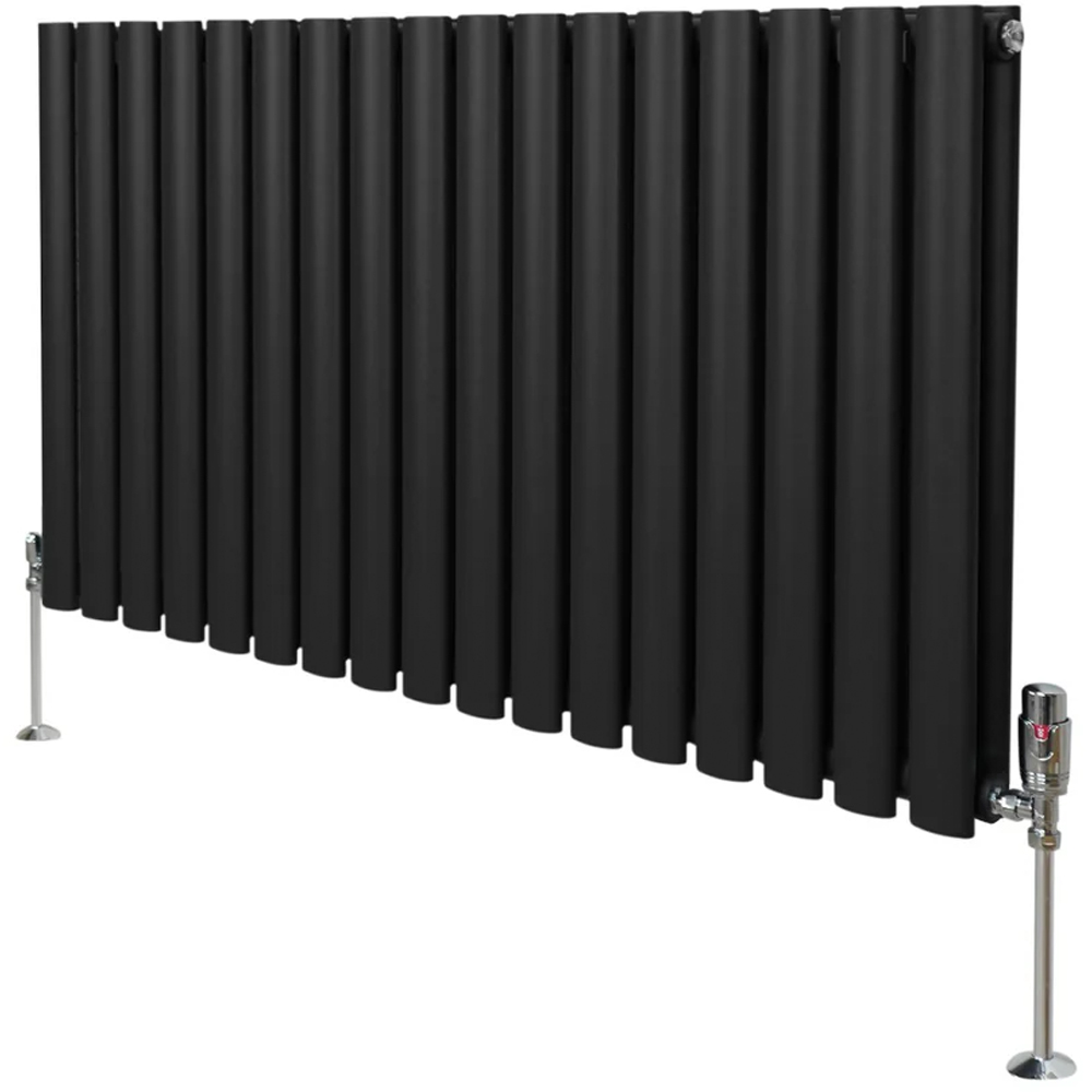 Monster Shop 4562BTU Black Oval Column Radiator and Valves 600 x 1020mm Image 3