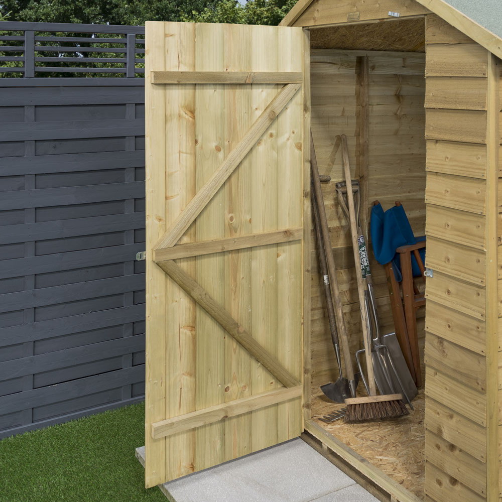 Rowlinson 6 x 4ft Overlap Pressure Treated Overlap Shed Image 7