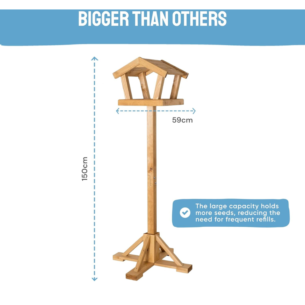 Happy Beaks Pembridge Wooden Bird Table Image 6