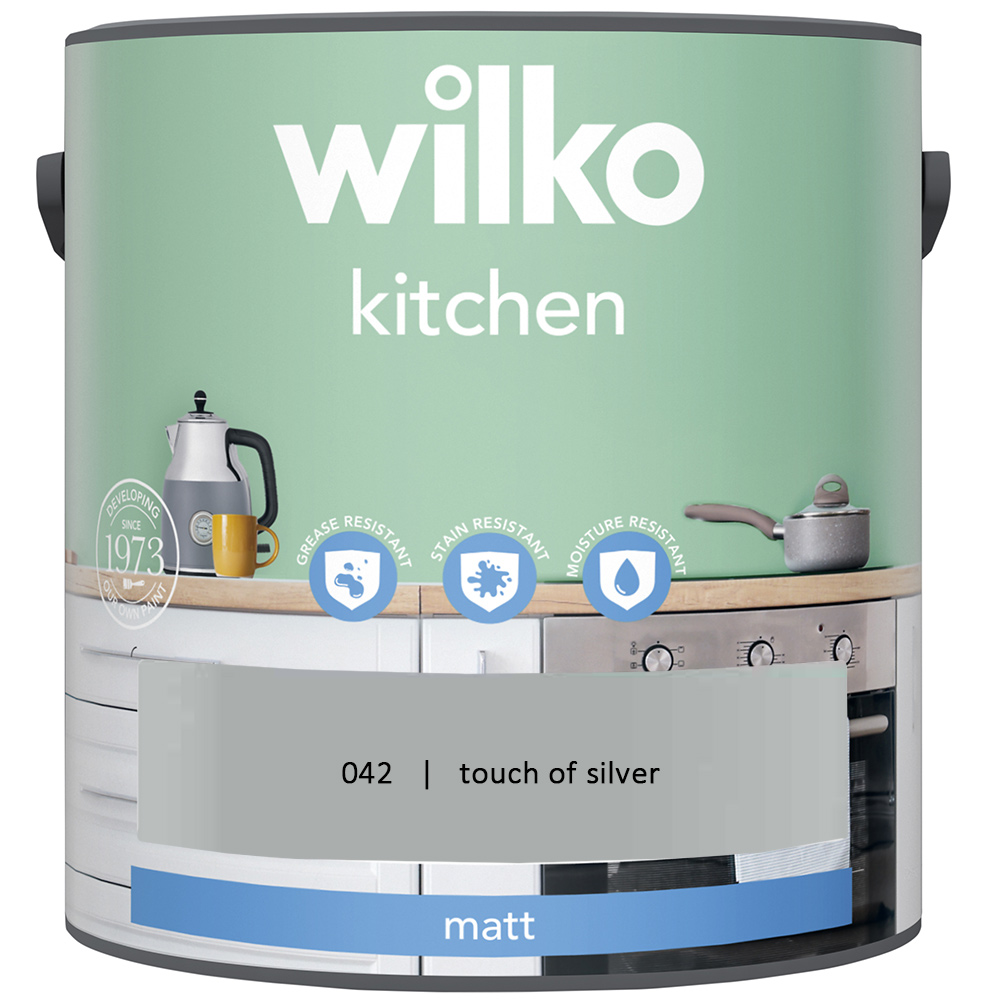 Wilko Kitchen Touch of Silver Emulsion Paint 2.5L Image 2