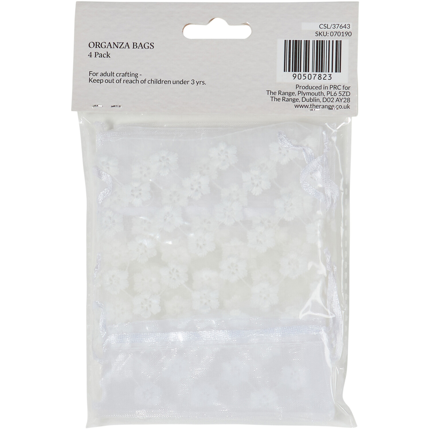 Pack of 4 Organza Bags Image 2