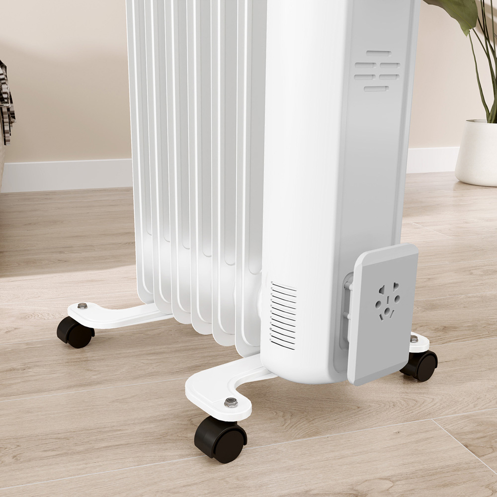HOMCOM 7 Fin White Oil Filled Heater Radiator 1500W Image 4