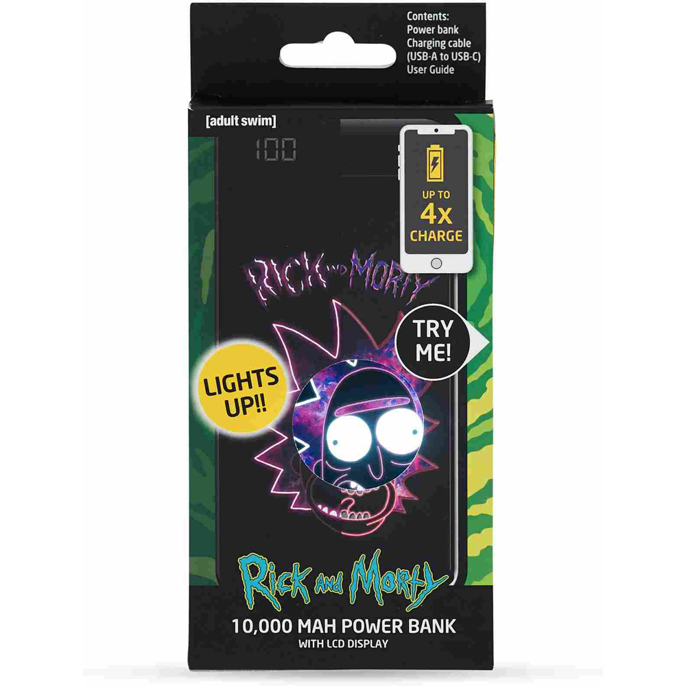 Lazerbuilt Rick and Morty Light-Up Power Bank 10000mAh Image 5