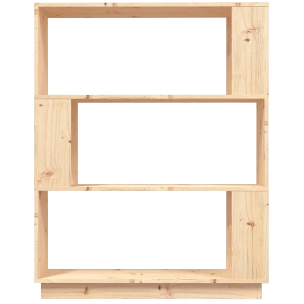 vidaXL 3 Shelf Solid Pine Wood Bookcase Image 3