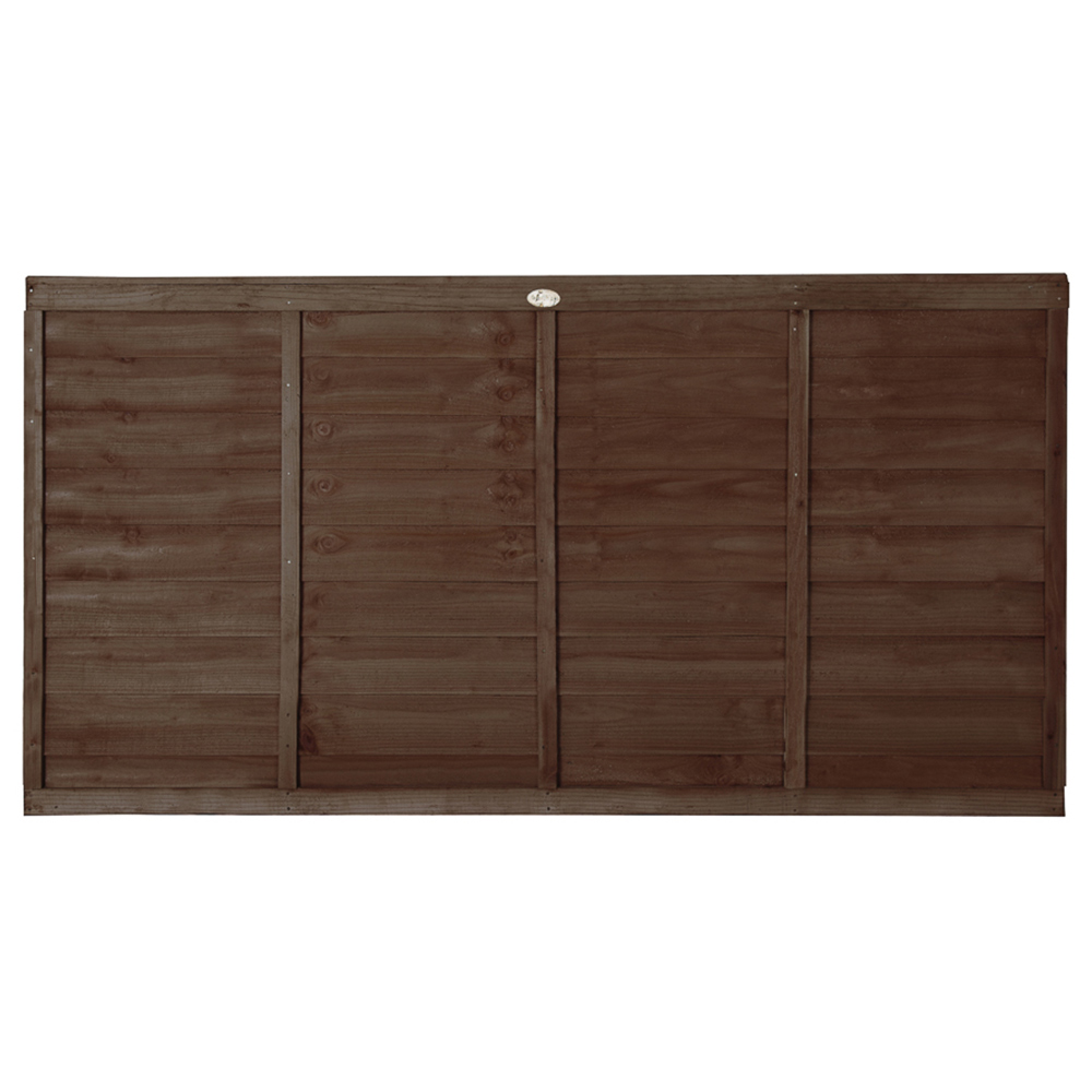 Forest Garden 6 x 3ft Brown Overlap Fence Panel Image 3