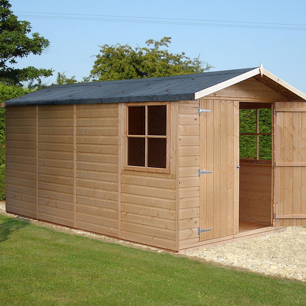Shire Jersey 7 x 13ft Double Door Dip Treated Shiplap Shed Image 2
