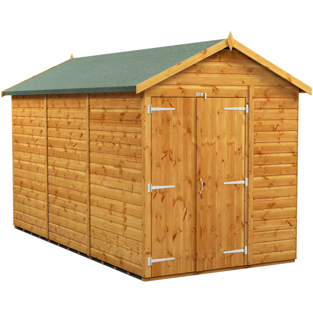 Power Sheds 12 x 6ft Double Door Apex Wooden Shed Image 1