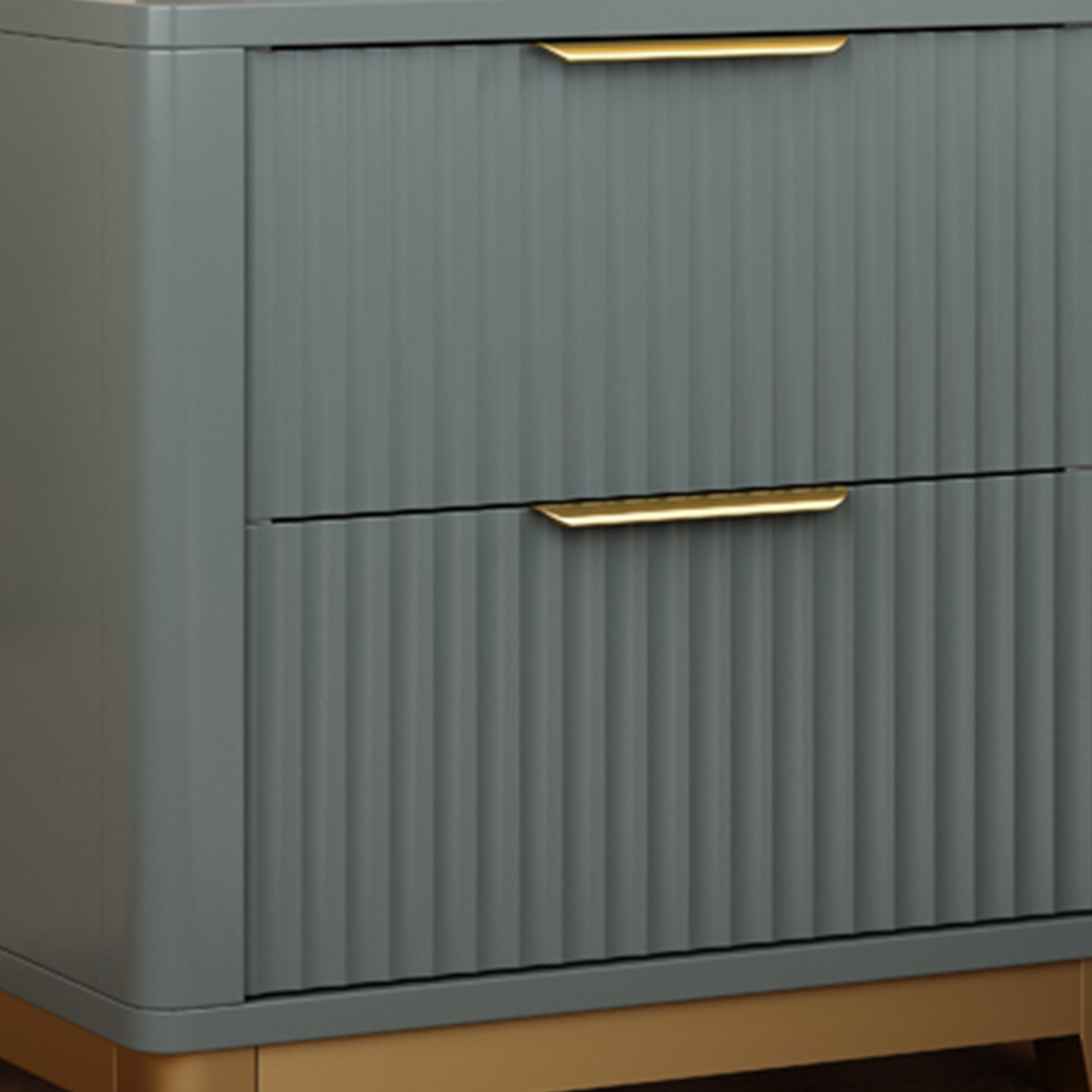 Molino 2 Drawer Grey Bedside Table Image 2