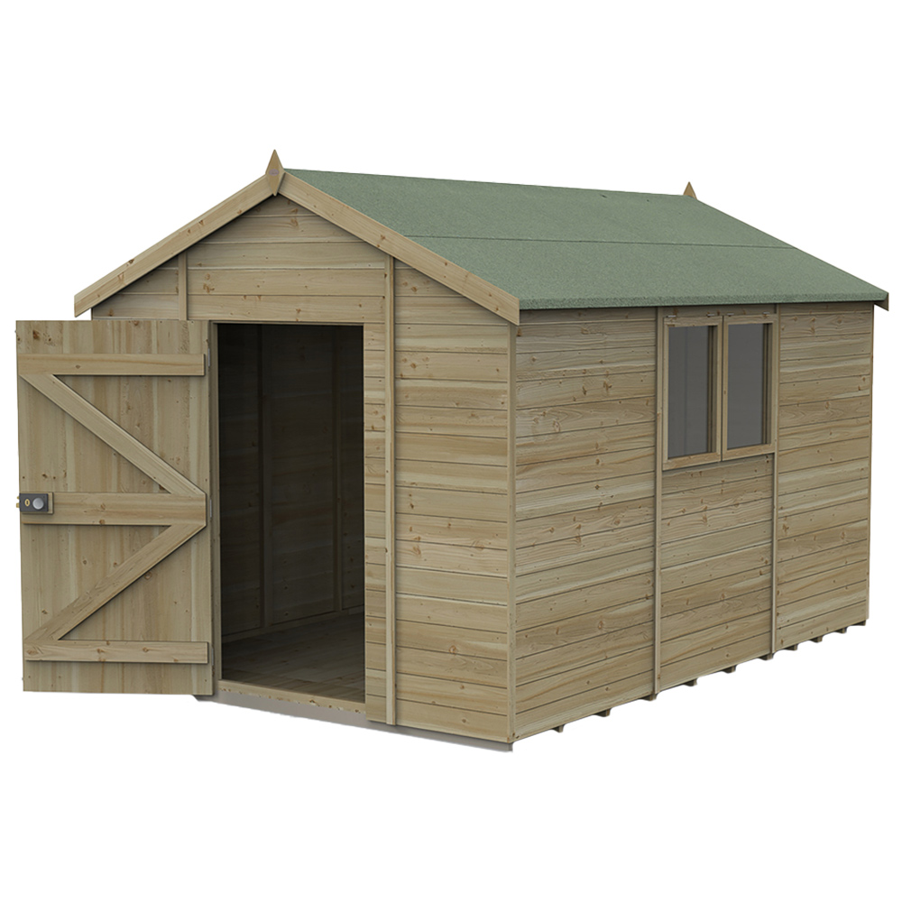 Forest Garden Timberdale 12 x 8ft Pressure Treated Apex Shed Image 3