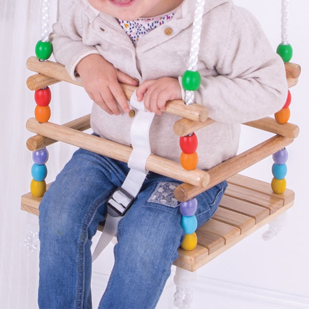 Bigjigs Toys Wooden Cradle Swing Image 5