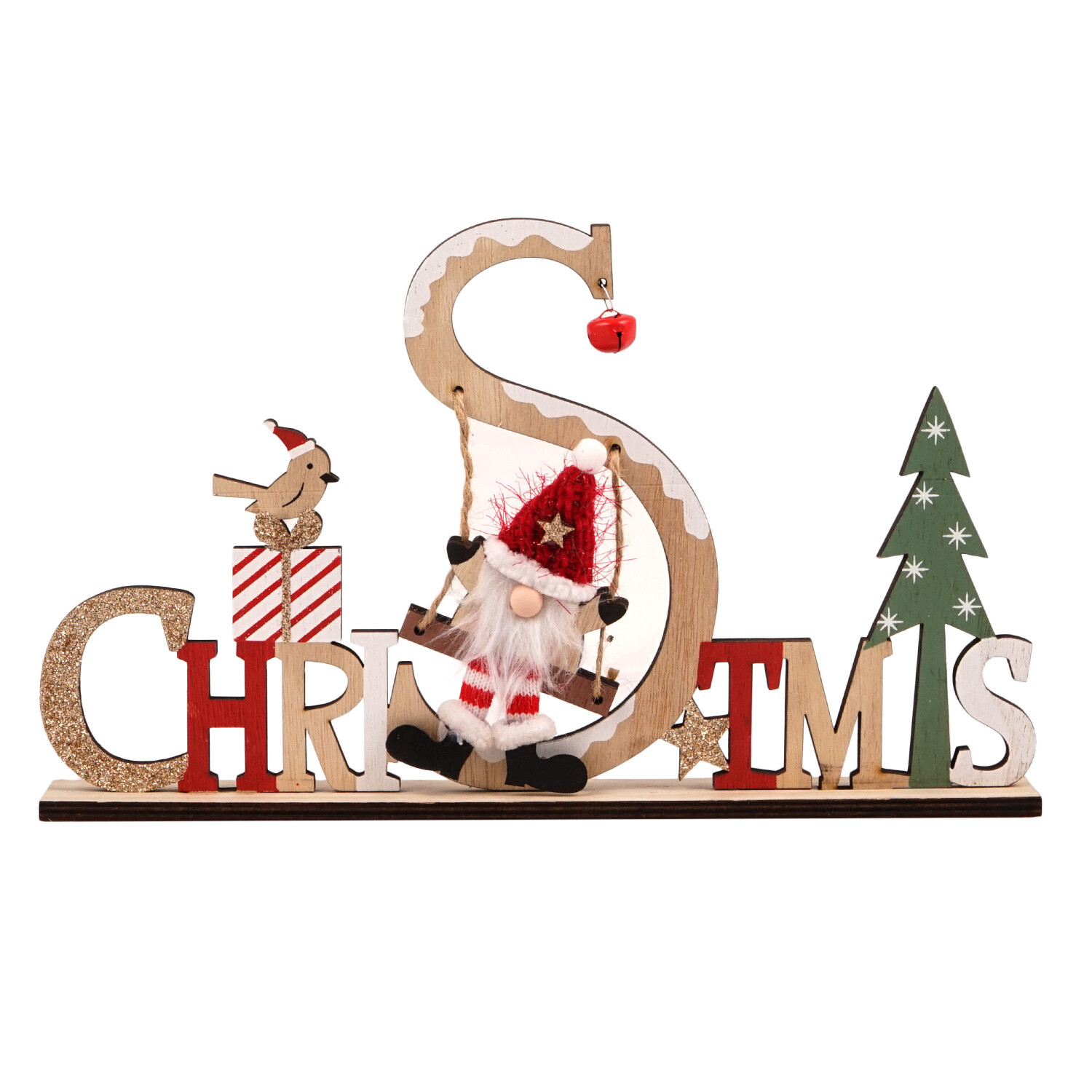 Candy Cane Lane Gonk Christmas Standing Sign Decoration Image 1