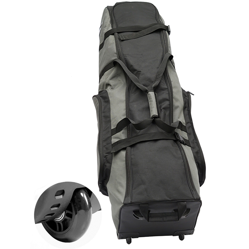 Gr8 Home Premium Black Grey Travel Golf Bag with Wheels Image 6