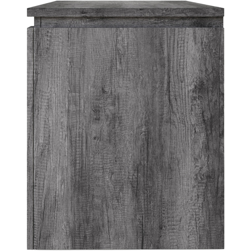 GFW Canyon 2 Drawer Single Open Shelf Charcoal Grey TV Unit Image 3