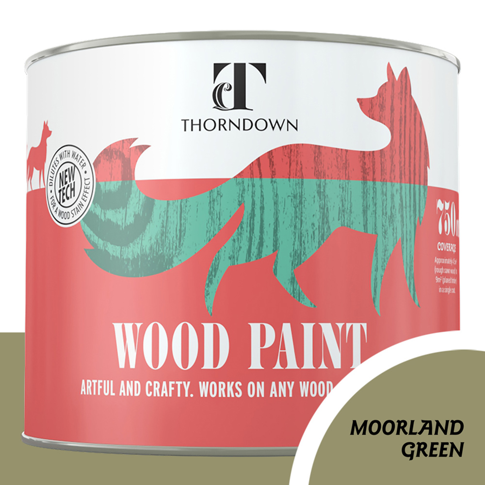 Thorndown Moorland Green Satin Wood Paint 750ml Image 3