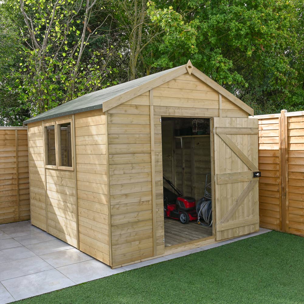 Forest Garden Timberdale 10 x 8ft Pressure Treated Apex Wooden Shed Image 2