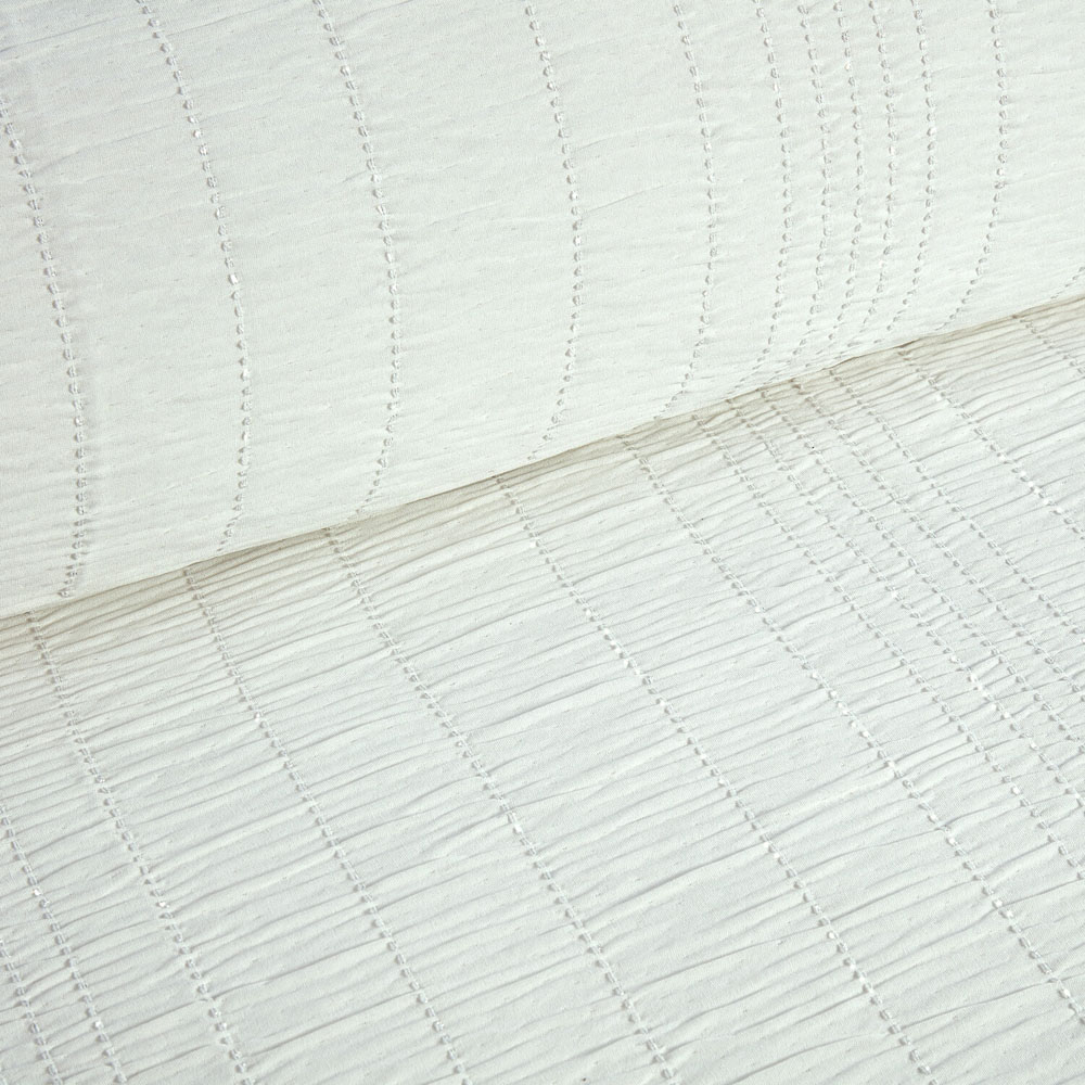 Estelle Seersucker Duvet SetSilverDouble Image 2