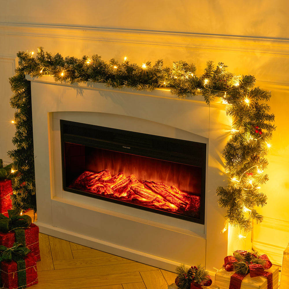 Living and Home Warm White LED Christmas Garland 270cm Image 4