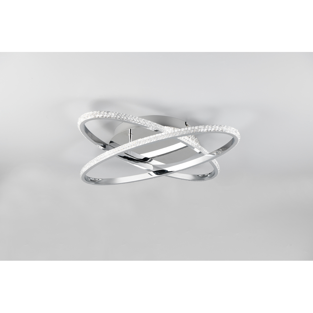 TRIO Lane Chrome LED Ceiling Light Image 6