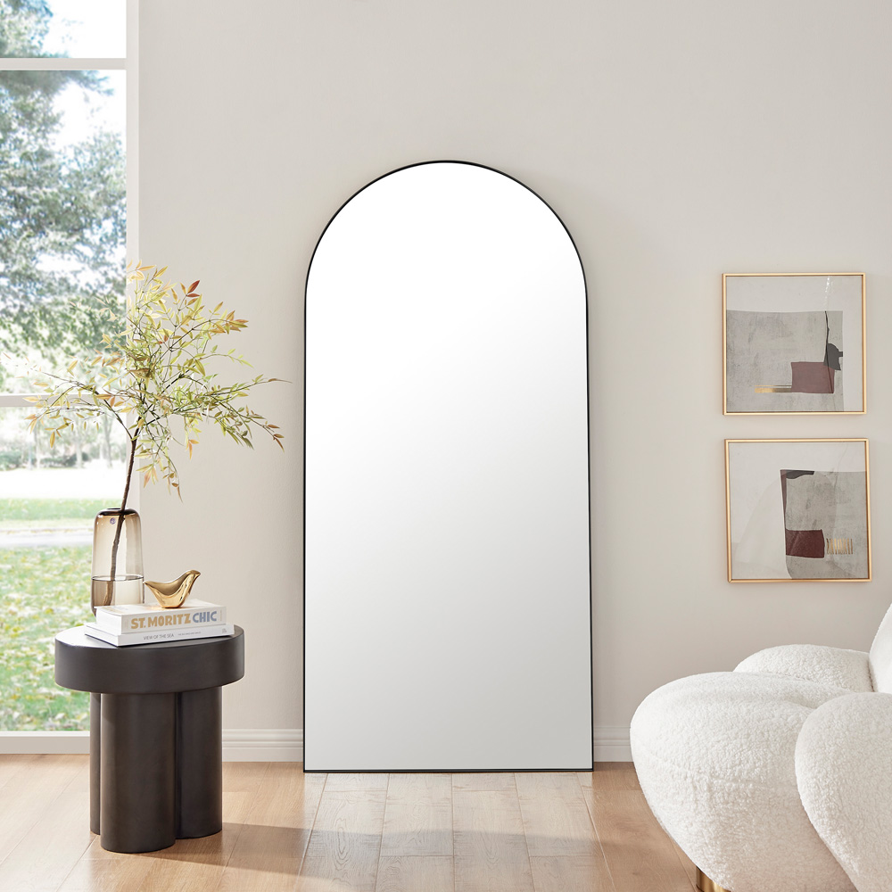 Furniturebox Odette Black Arch Full Length Wall Mirror 170 x 80cm Image 2