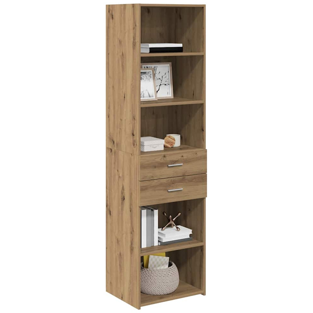 vidaXL 2 Drawer 5 Shelf Artisan Oak Highboard Image 3