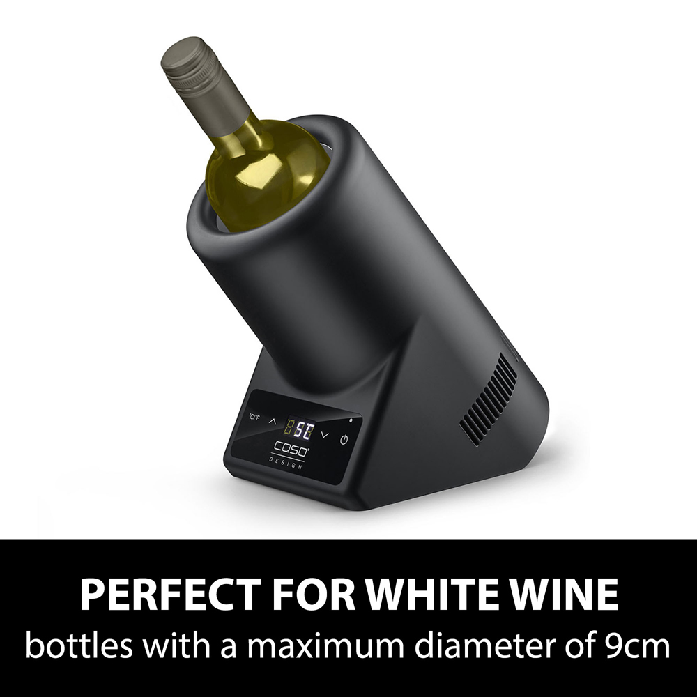 CASO Design VinoCase 00615 Black Tabletop Wine Cooler Image 3