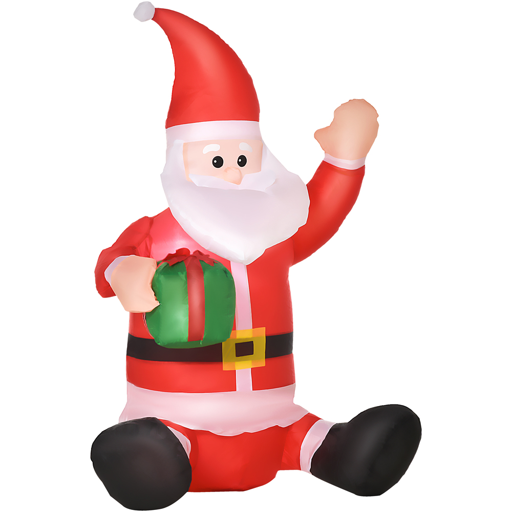 Everglow LED Inflatable Christmas Santa Claus with Gift Decoration 3.9ft Image 2