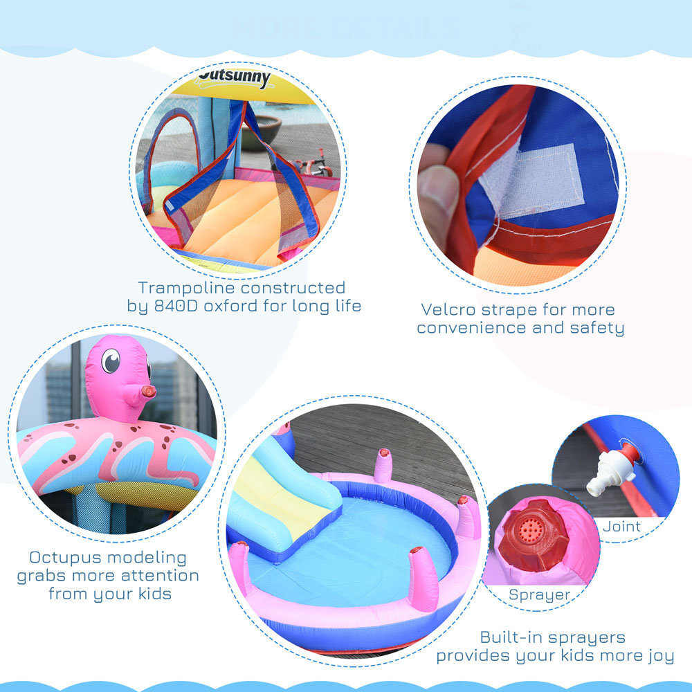 Outsunny Kids Slide Bouncy Castle Image 5