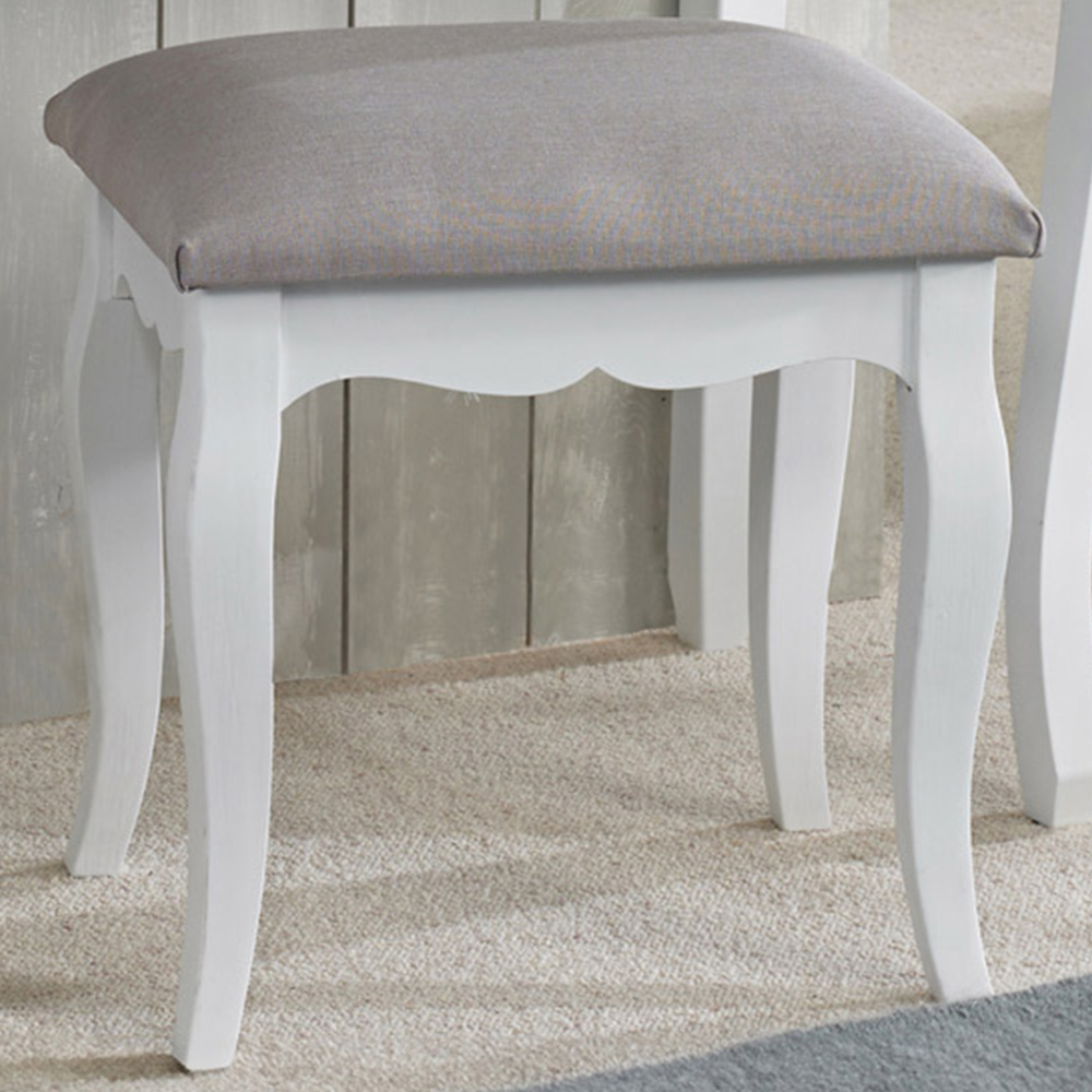 Brittany White and Grey Stool Image 1