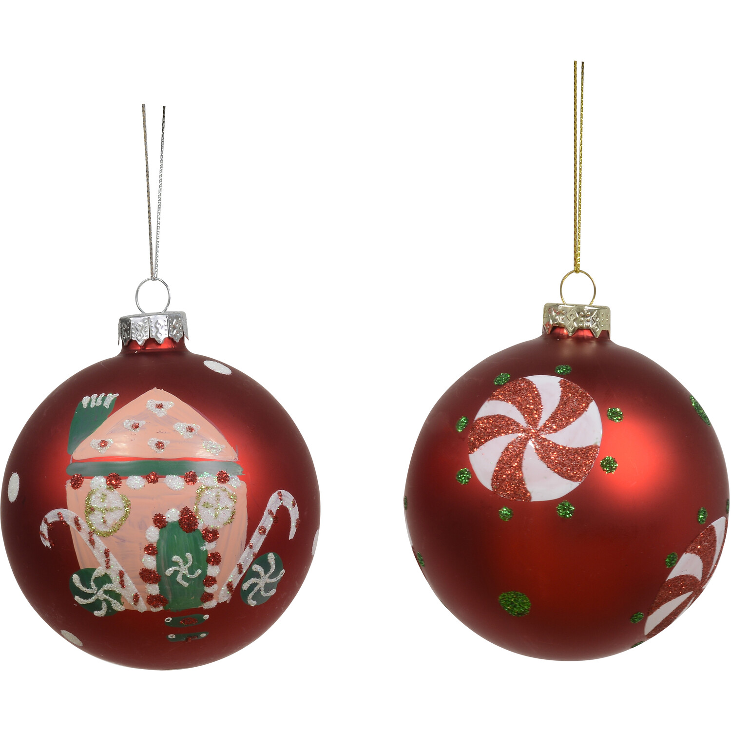 Candy Cane Lane Gingerbread Sweet Matt Christmas Bauble Image