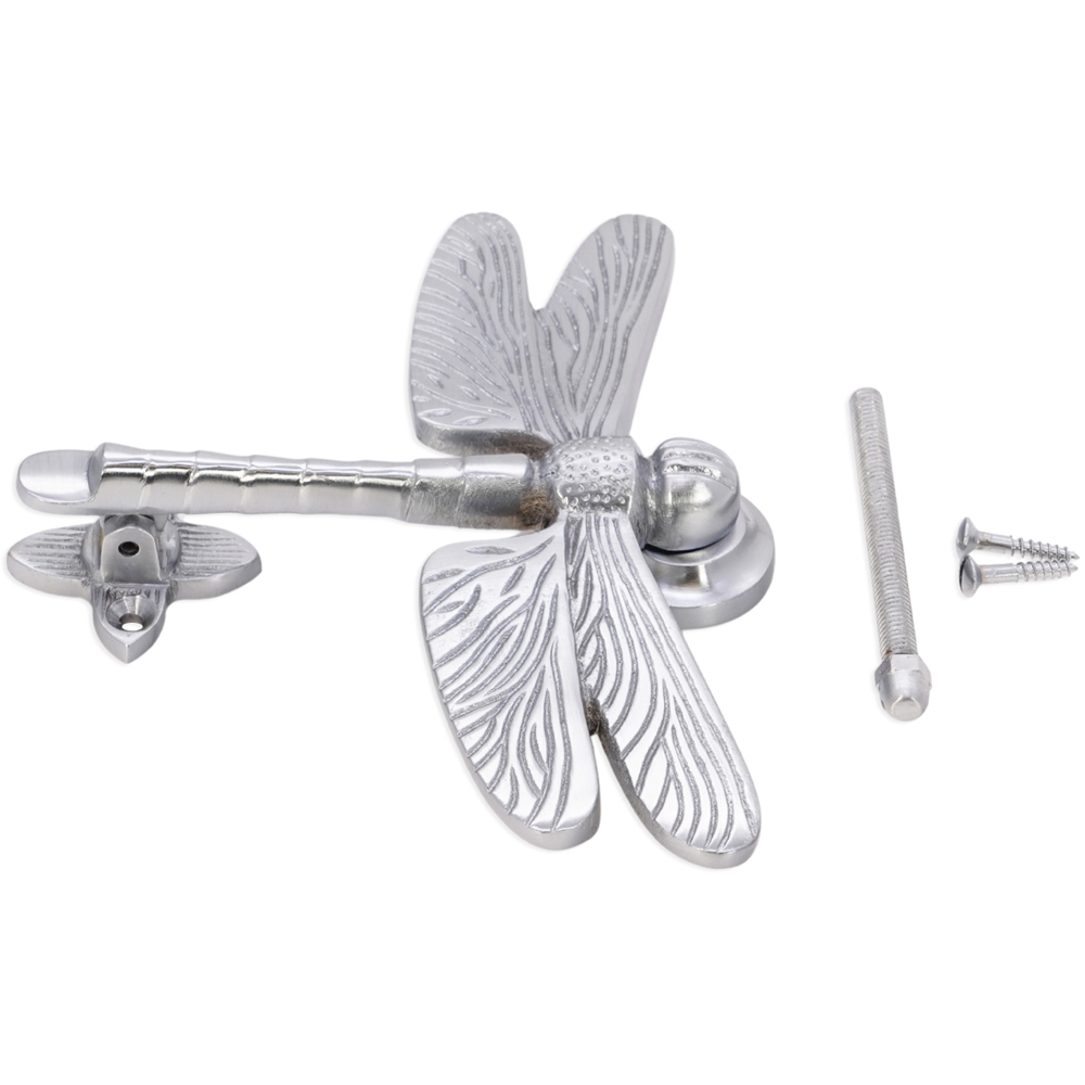 Spira Brass Satin Chrome Dragonfly Door Knocker Image 4
