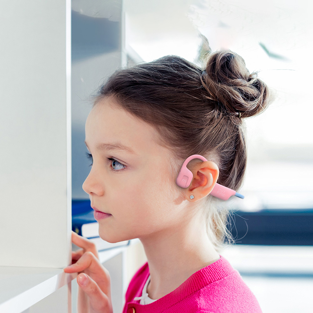 myFirst Headphones AirWaves Pink Wireless Kids Headphones with Volume Limiter Image 2