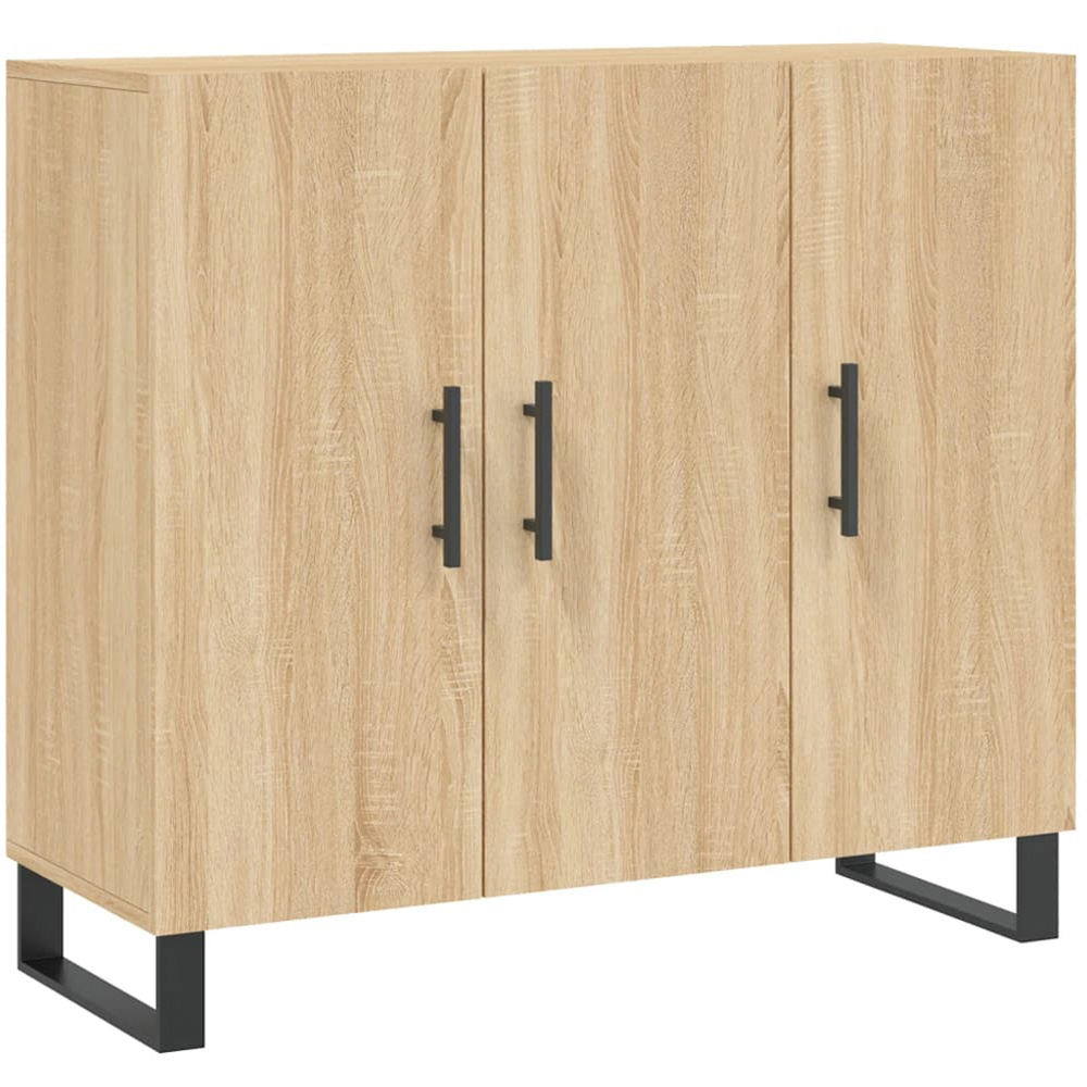 vidaXL 3 Door Sonoma Oak Sideboard Image 2