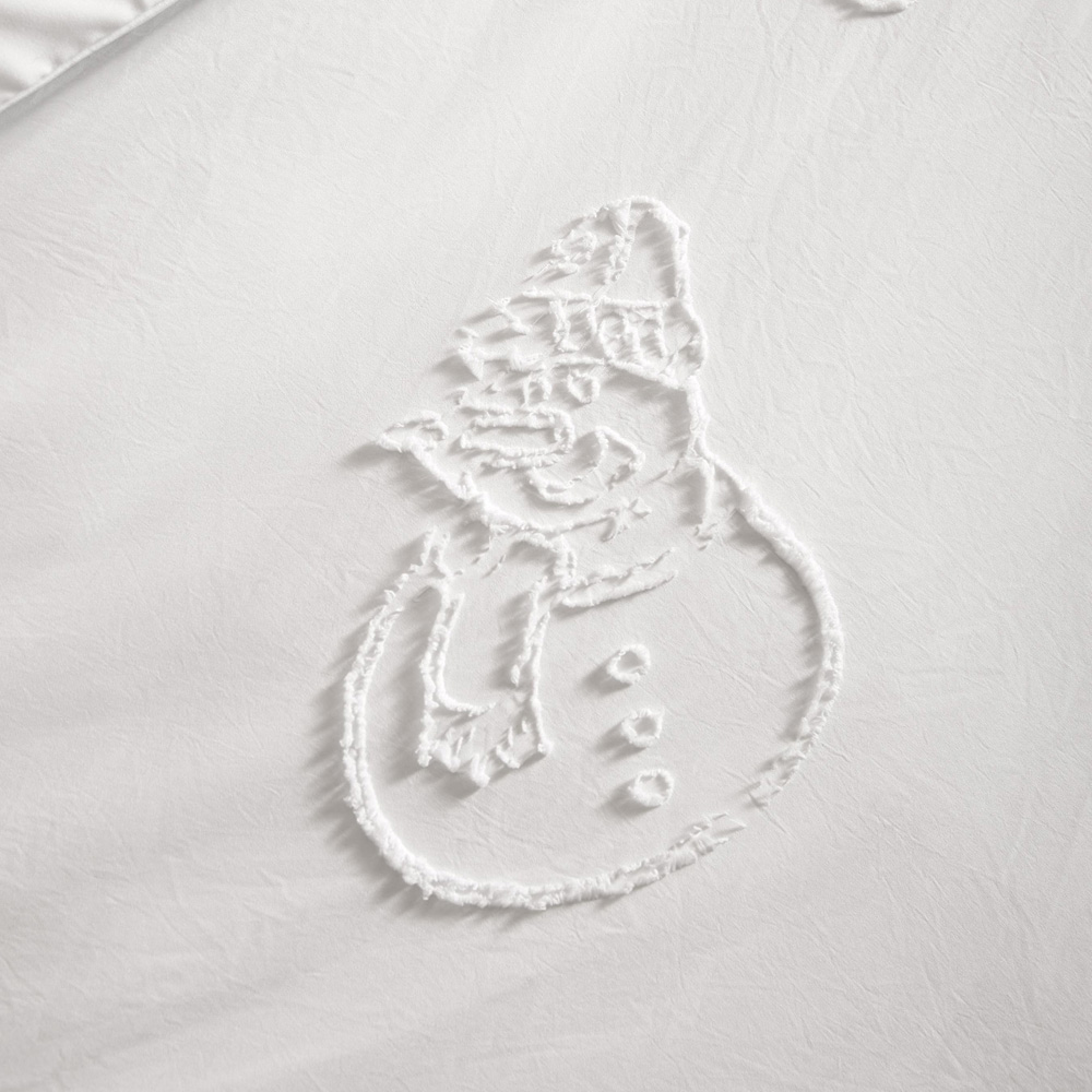 Duvet Day Christmas Single White Snowmen Soft Tufted Duvet Cover Set Image 3