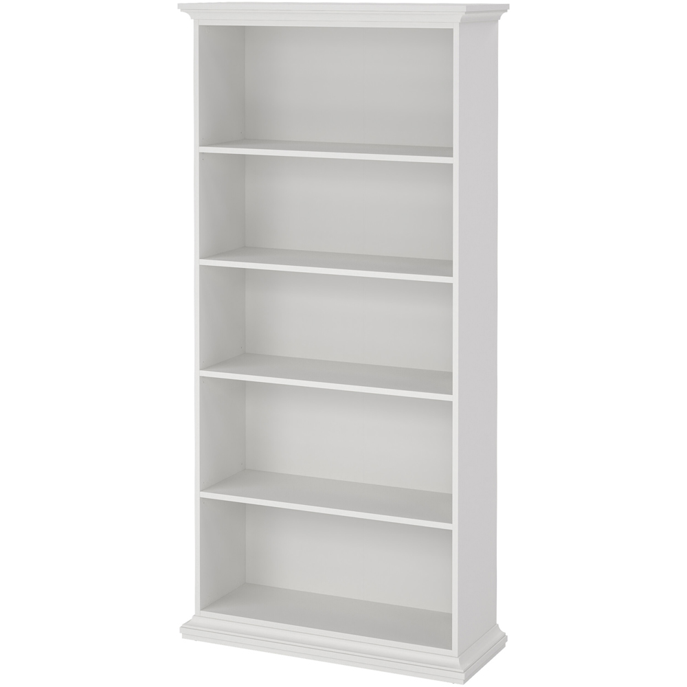 Florence Paris 5 Shelf White Tall Bookcase Image 4