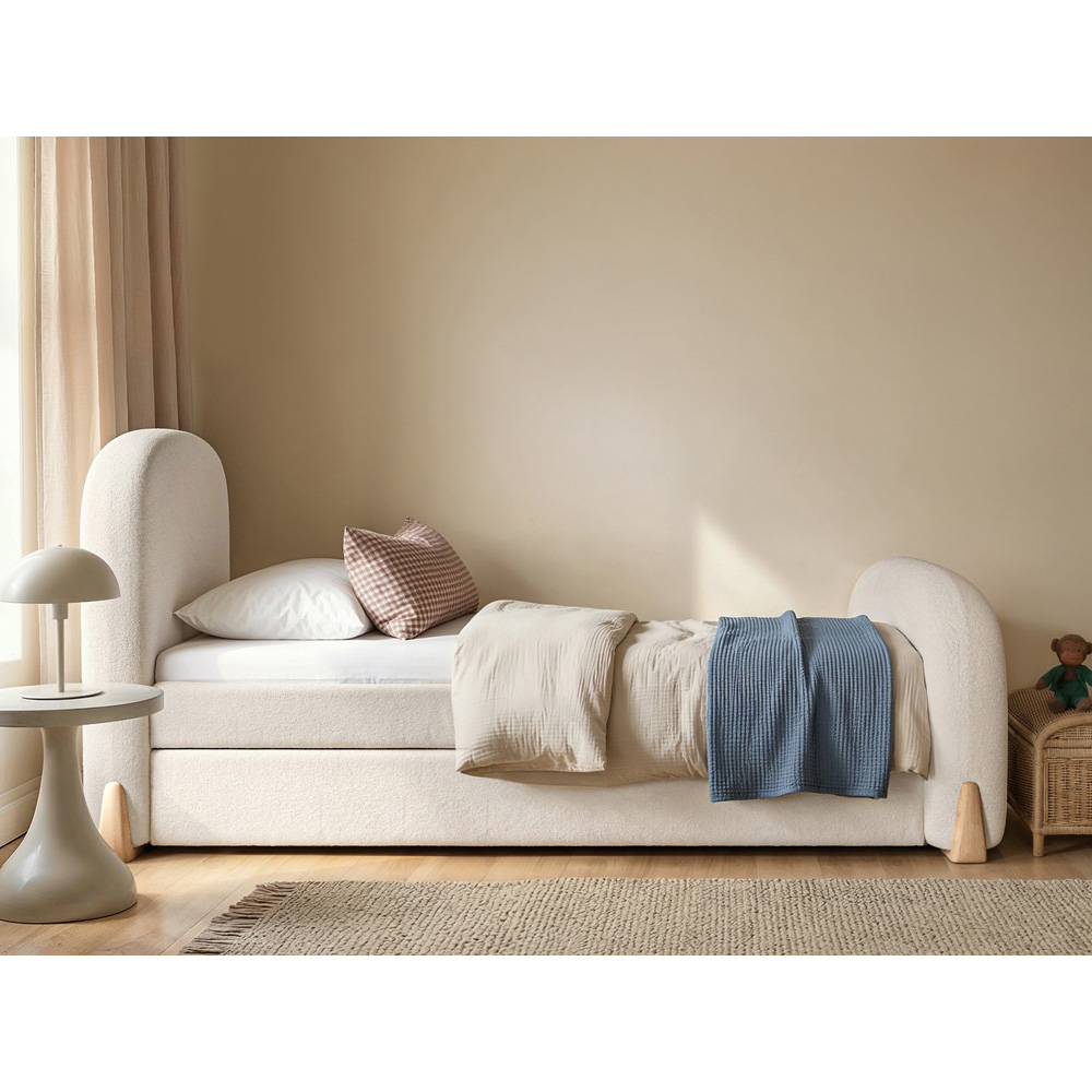 Flair Ines Single Cream Day Bed with Trundle Image 4
