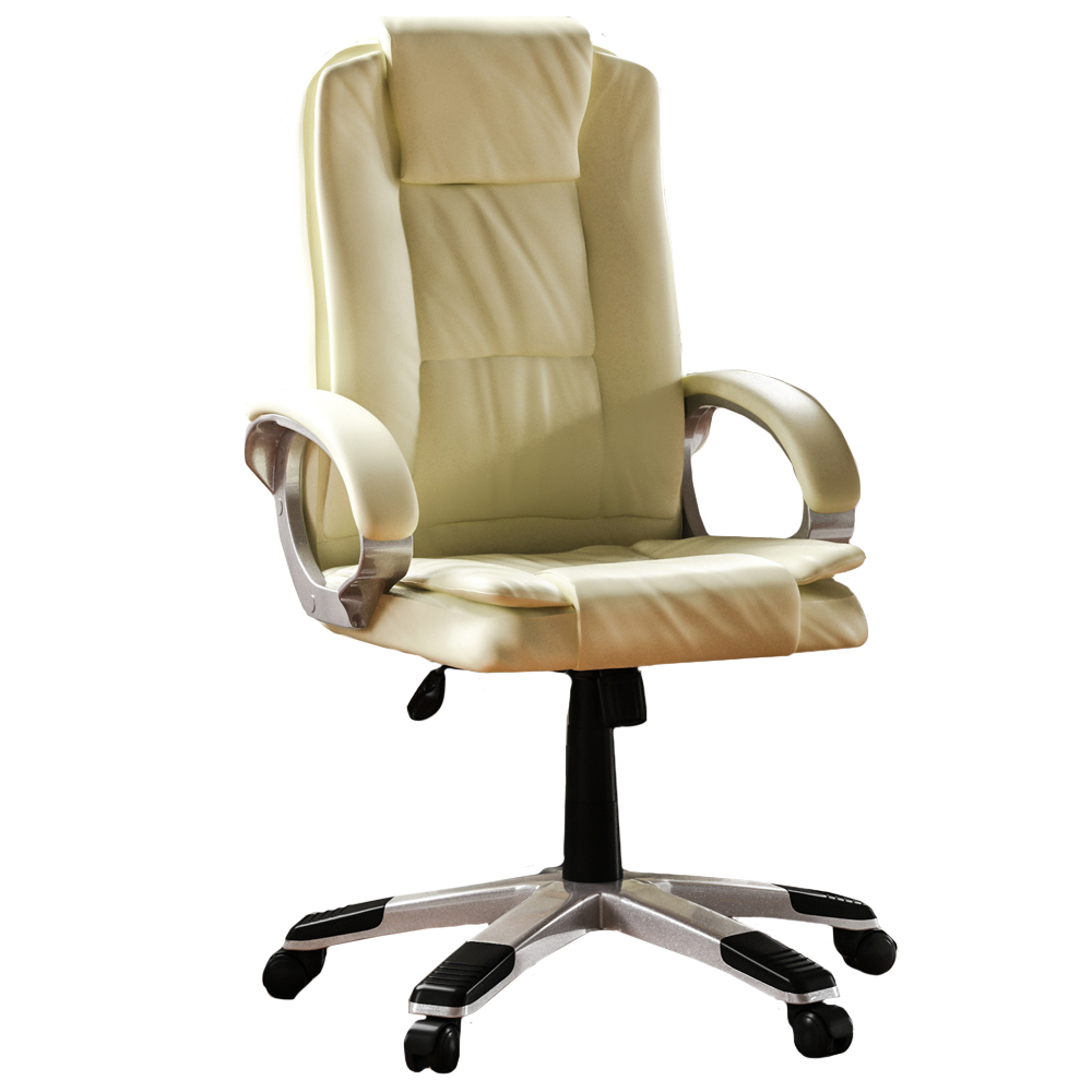 Vida Designs Charlton Cream Swivel Office Chair Image 2