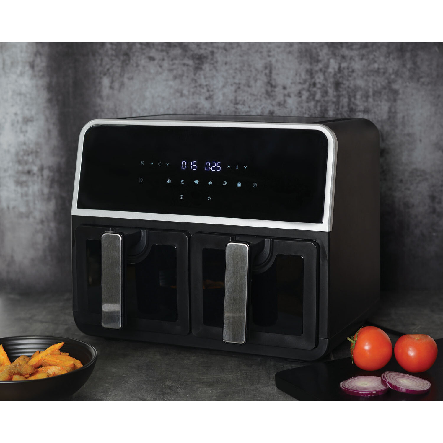 Kitchen Master 9L Black Dual Air Fryer Image 2