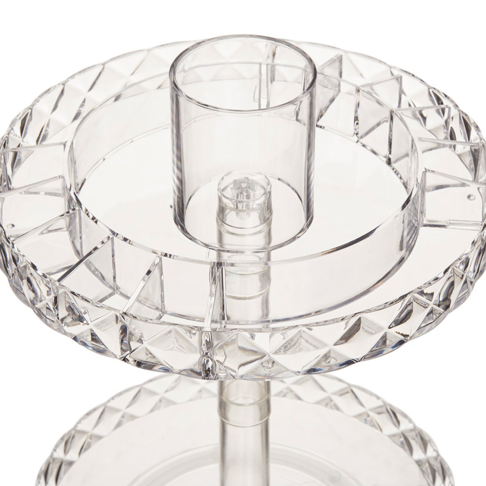 Premier Housewares Clear 2 Tier Revolving Cosmetic Organiser Image 4