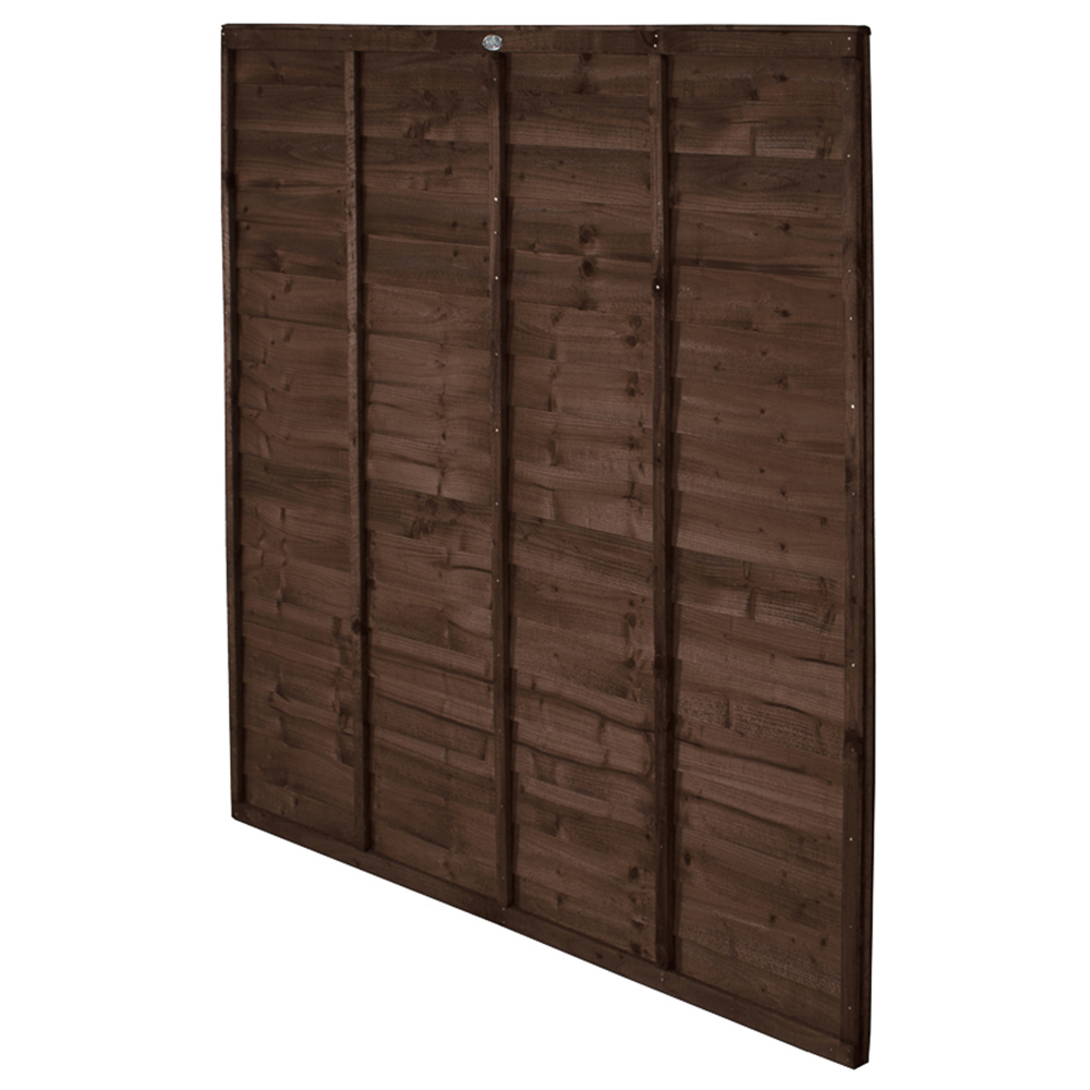 Forest Garden 6 x 6ft Brown Overlap Fence Panel Image 2