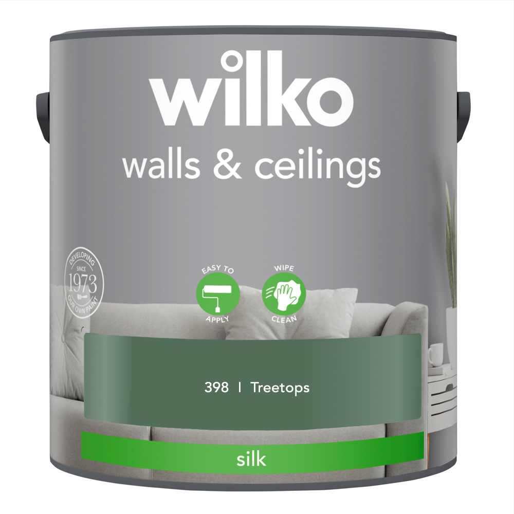 Wilko Walls & Ceilings Treetops Silk Emulsion Paint 2.5L Image 2