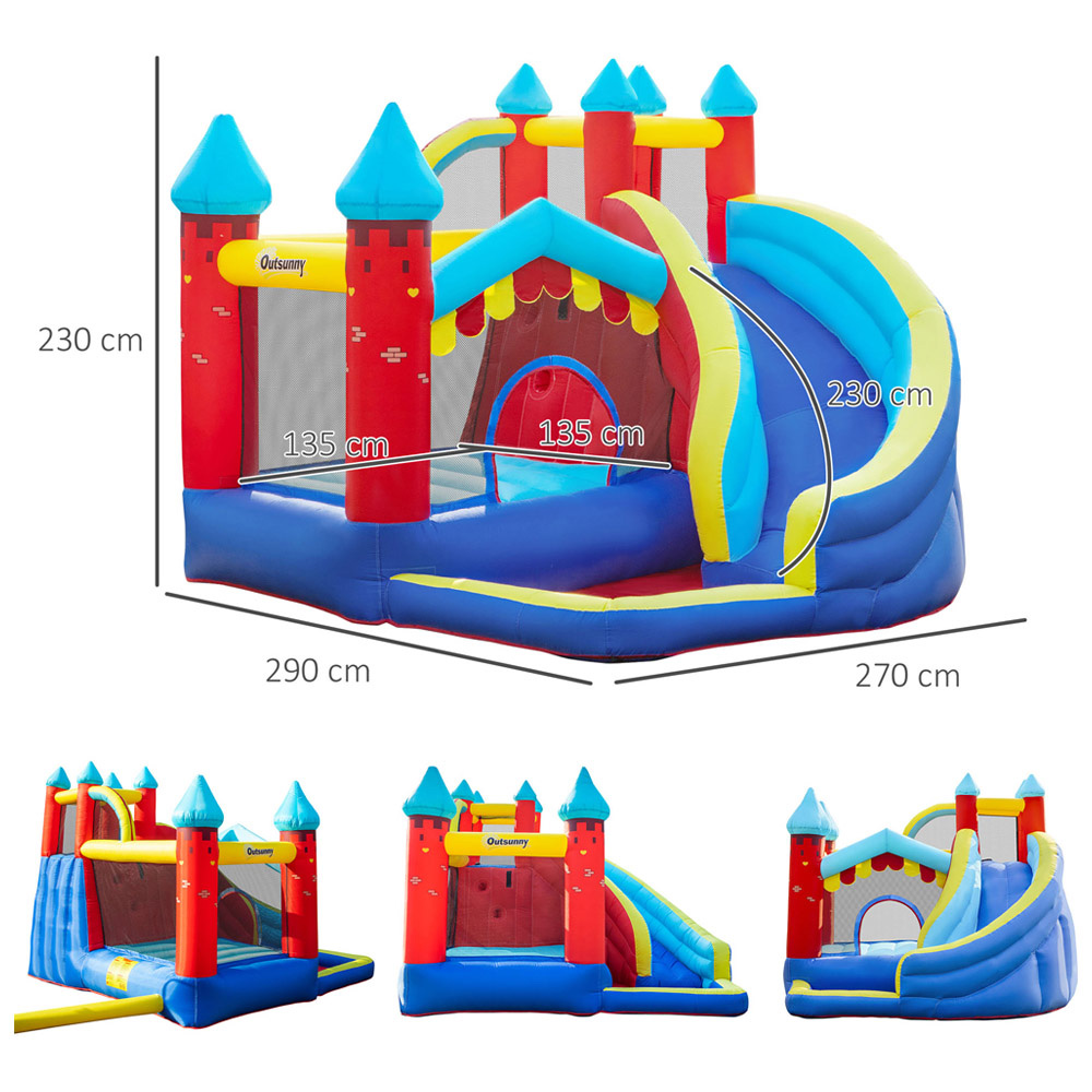 Outsunny 4-in-1 Slide Bouncy Castle Image 6