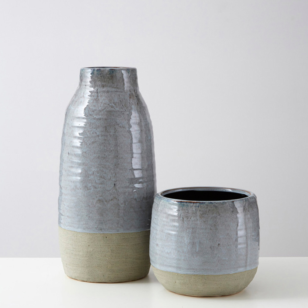 Premier Housewares Caldera Grey Vase Large Image 2